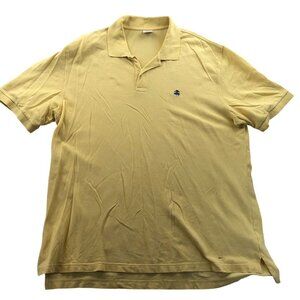 Brooks Brothers Mens Polo Shirt XXL Yellow Cotton Performance Top Short Sleeve